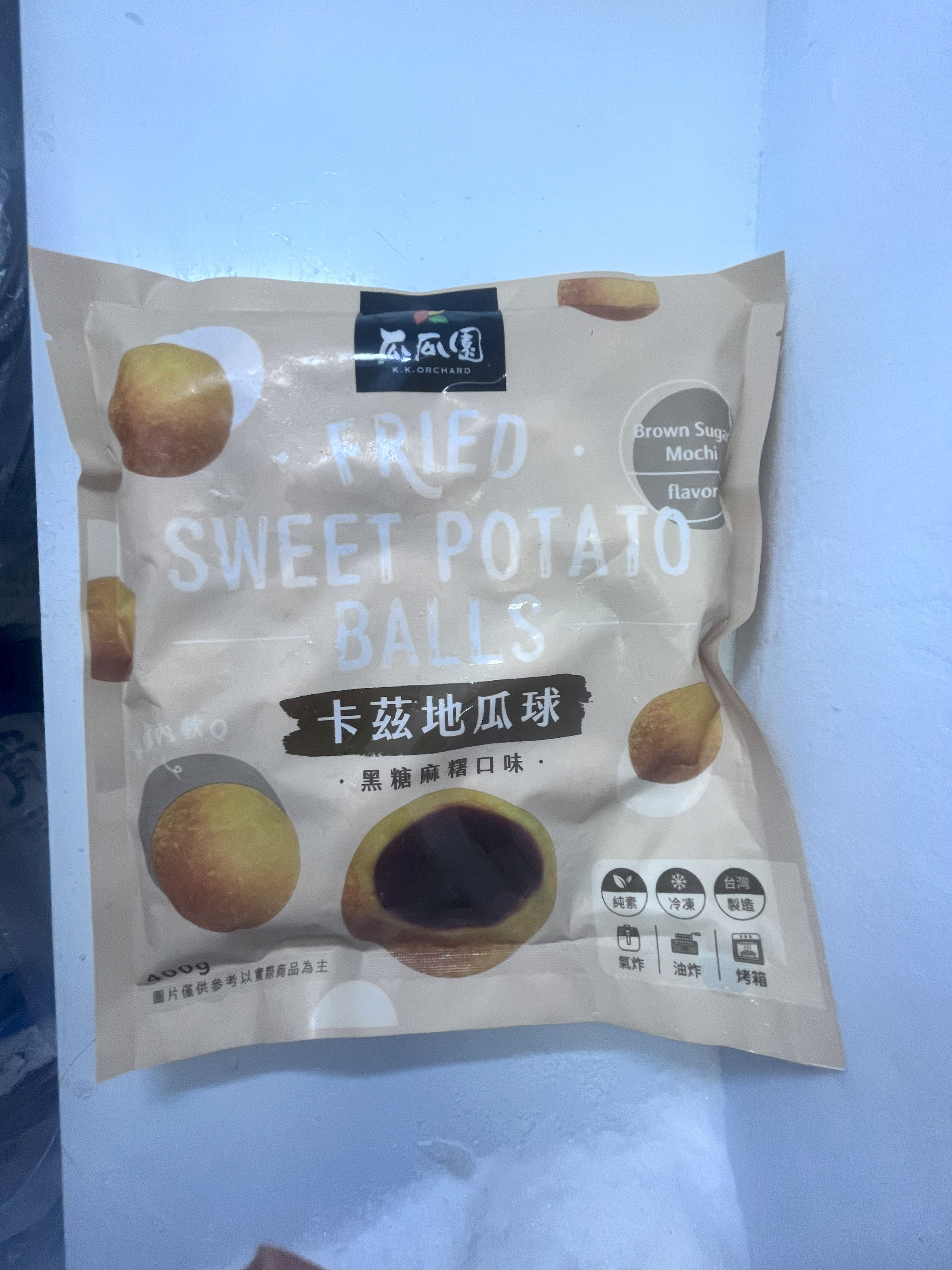 瓜瓜園卡茲地瓜球（黑糖麻薯口味）400g/ 包