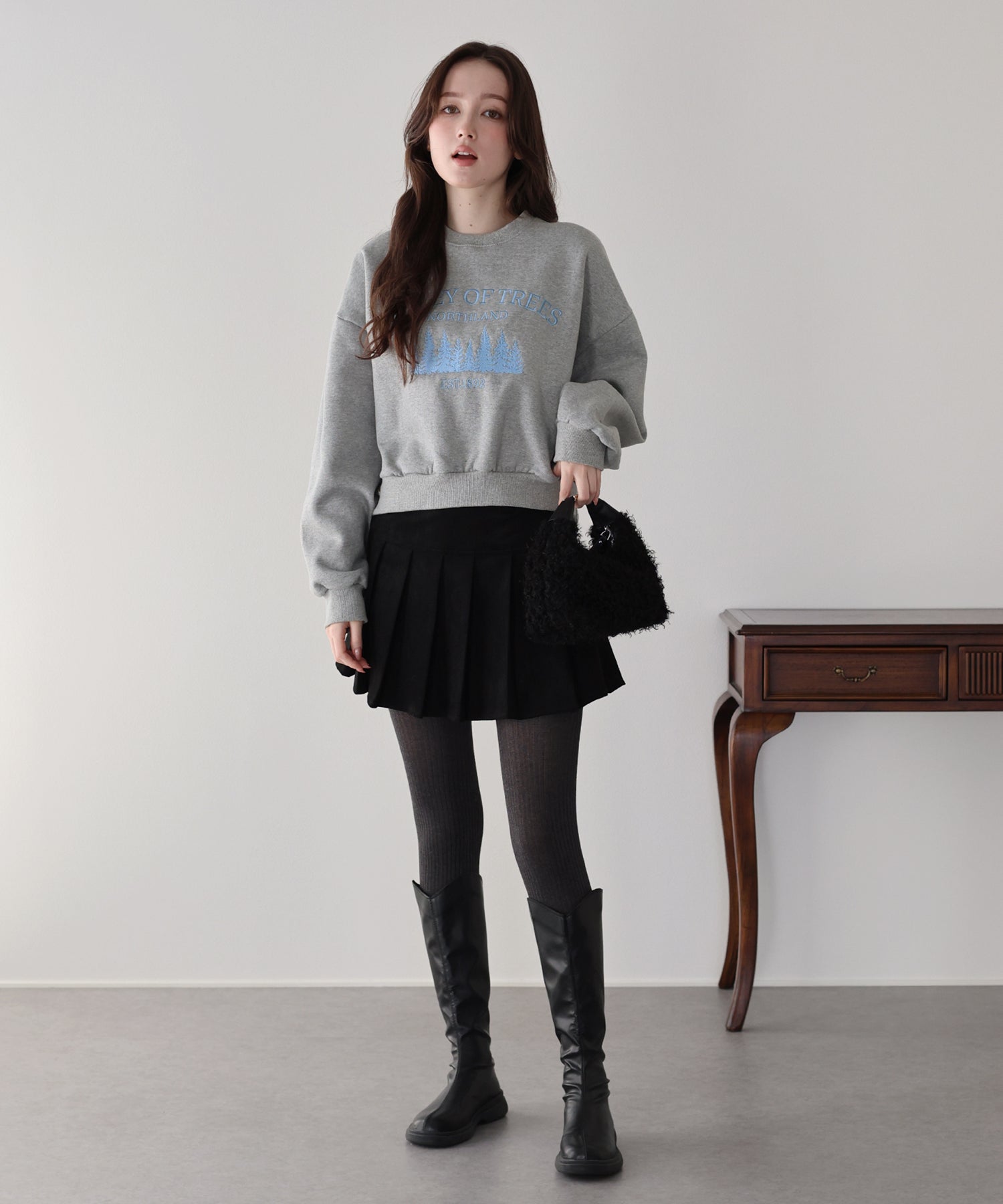 <限量現貨><JP>店主自留！北歐風Forest 刺繡衞衣* 2色入