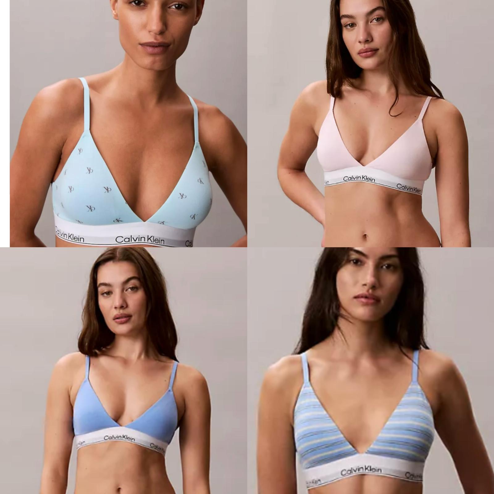 預購-特價Ck icon Cotton Modal Lightly Lined Triangle bralette 限時特價