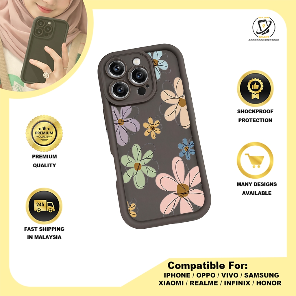 TPU DESIGN CASE PHONE FOR INFINIX - DESIGN FLOWER F