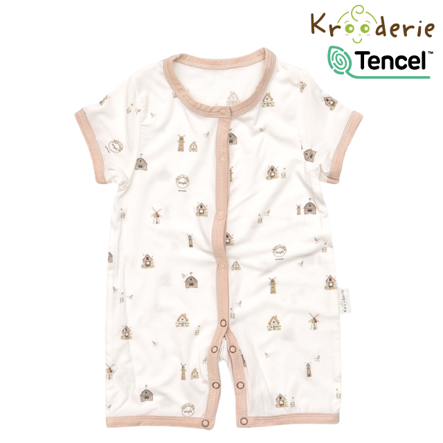 Krooderie TENCEL Short Sleeve Short Pant Button Romper