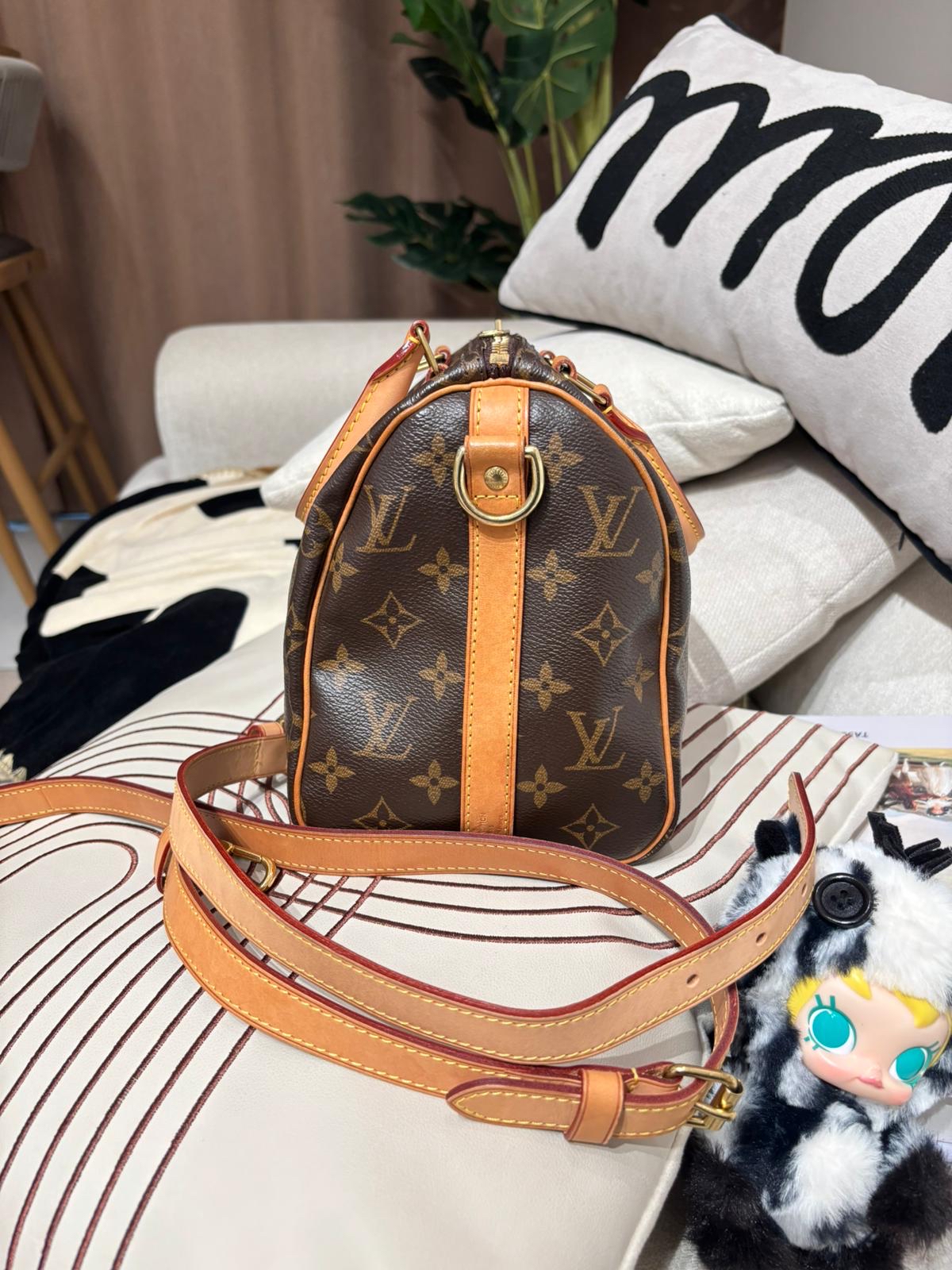 Lv Speedy Bandouliere 25 monogram  100%Authentic ,90%new ✅key lock✅dust bag