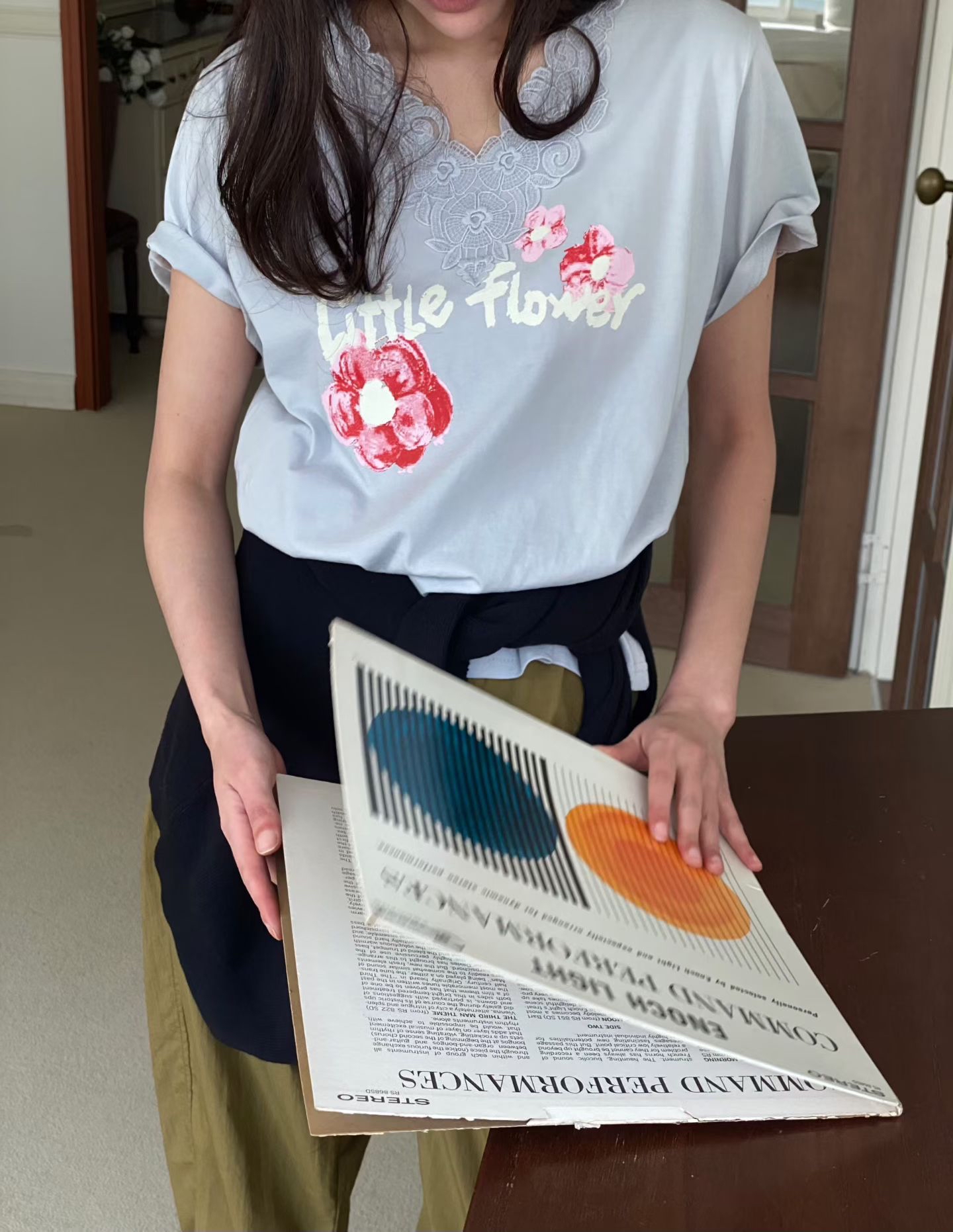 Lace V 領花花Print Top