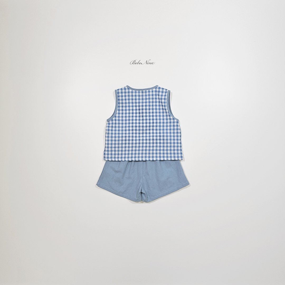 ☀️預訂 韓國直送☀️🇰🇷Bebenine兩色格紋純棉背心上下套裝