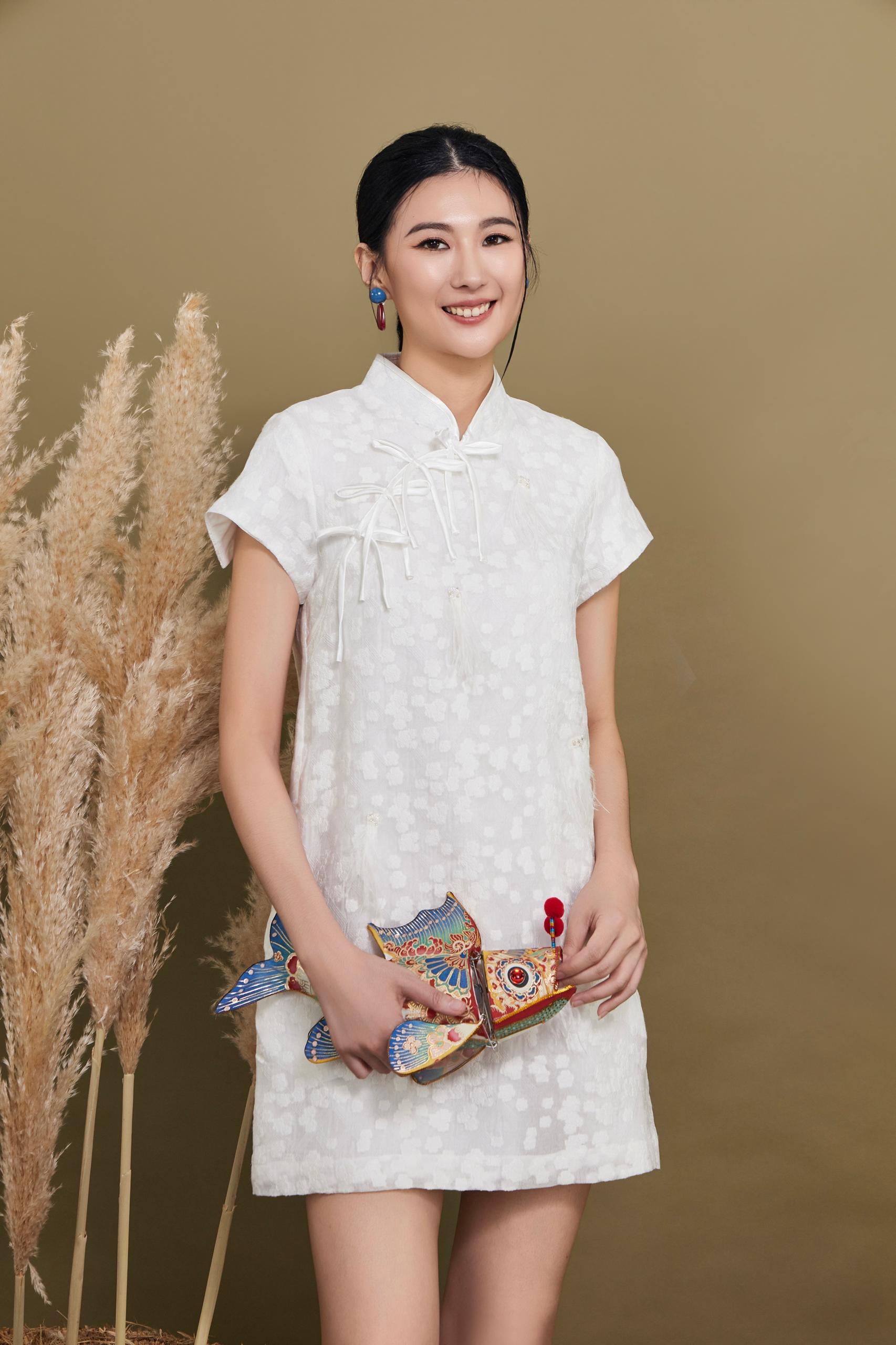 CD2167 Ethereal Blossom Qipao Dress