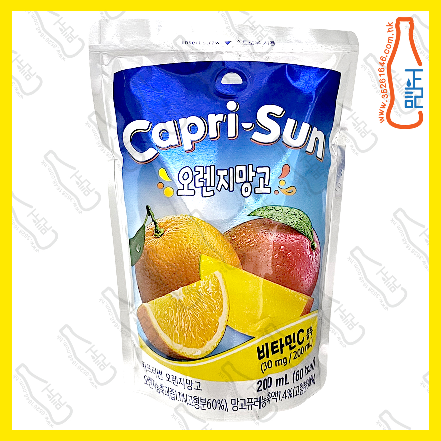 韓國Capri Sun - 芒果橙汁 200ml x 10包 /箱