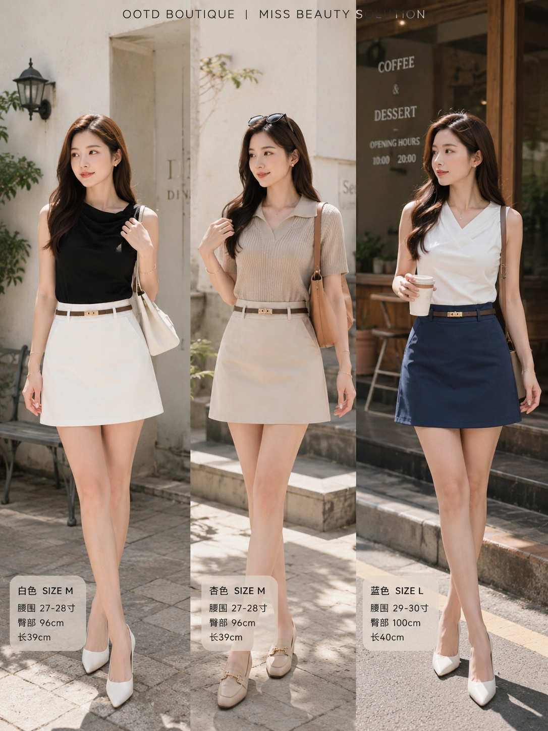 82768 Skirt Pant with belt