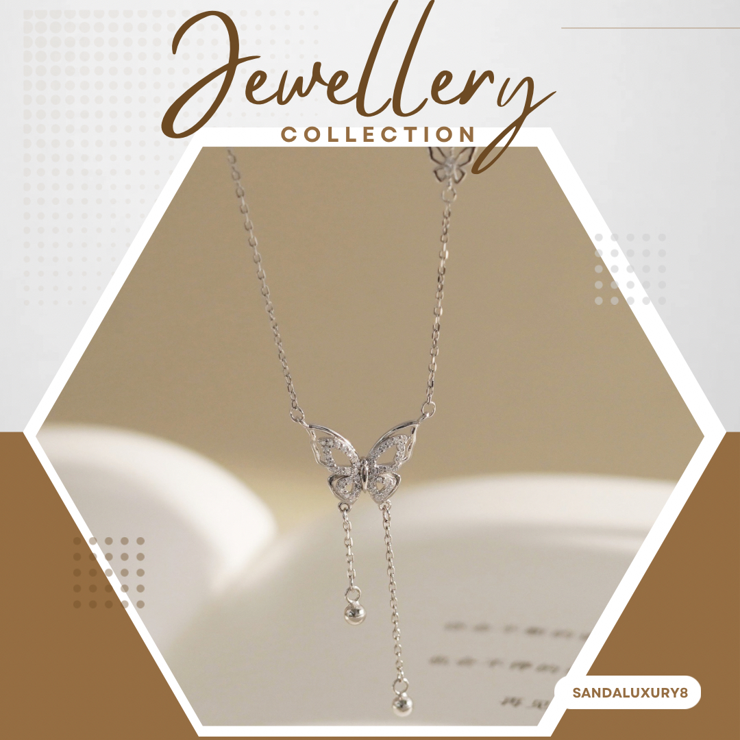Silver Butterfly Pendant Necklace