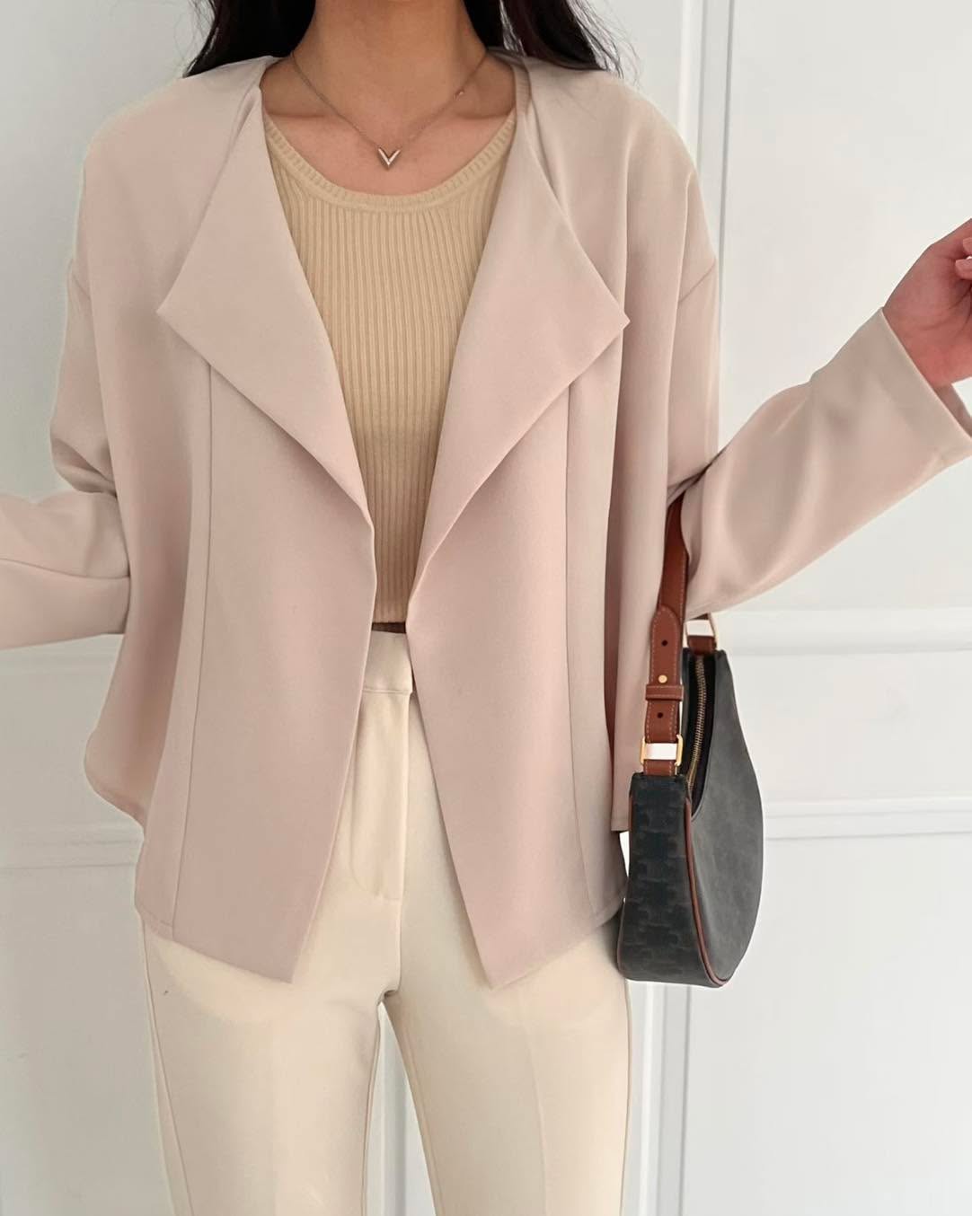 雪紡反領西裝外套