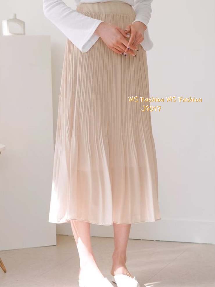 J6017 韓國🇰🇷百摺雪紡半裙