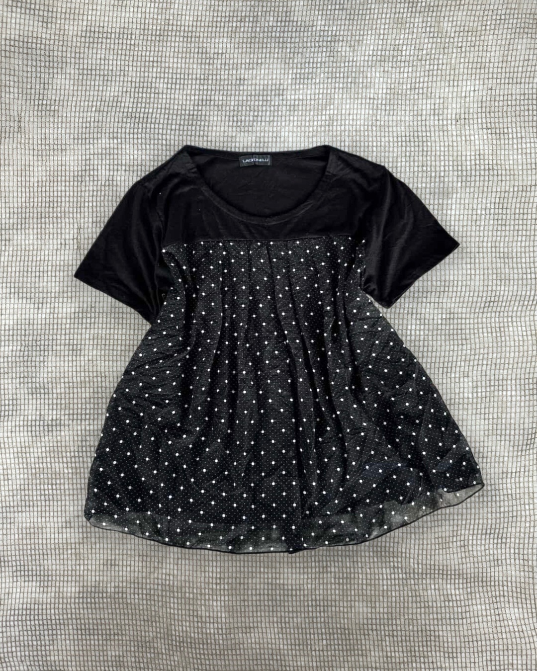 Noir Polka Dot Lace Ensemble Set