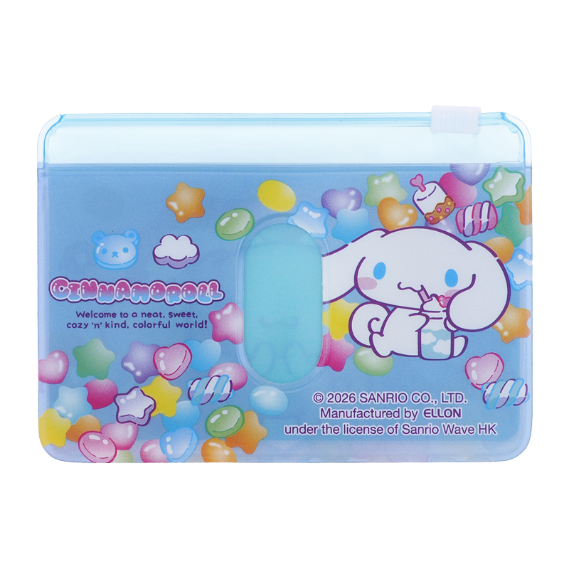 Cinnamoroll Two Layers Pearl PVC Card Holder w/ Zipper 有膠拉鍊PVC 雙層咭片套