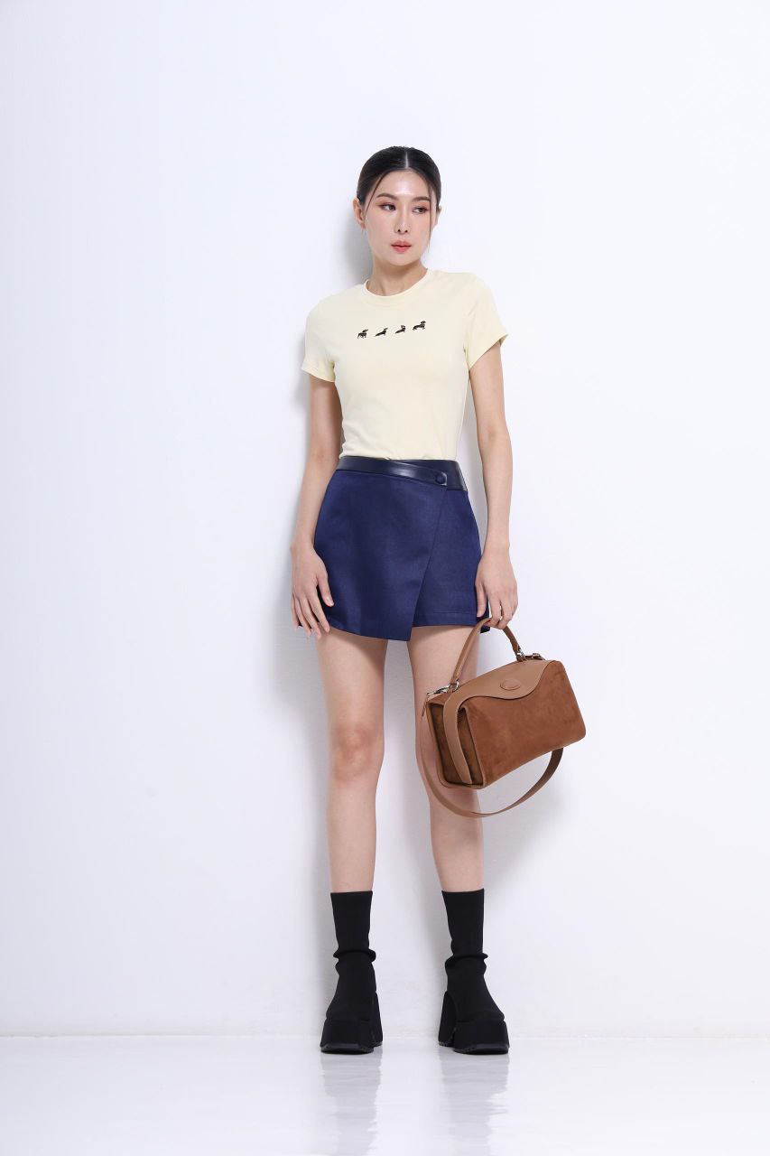 刺绣小狗图案上衣 2611