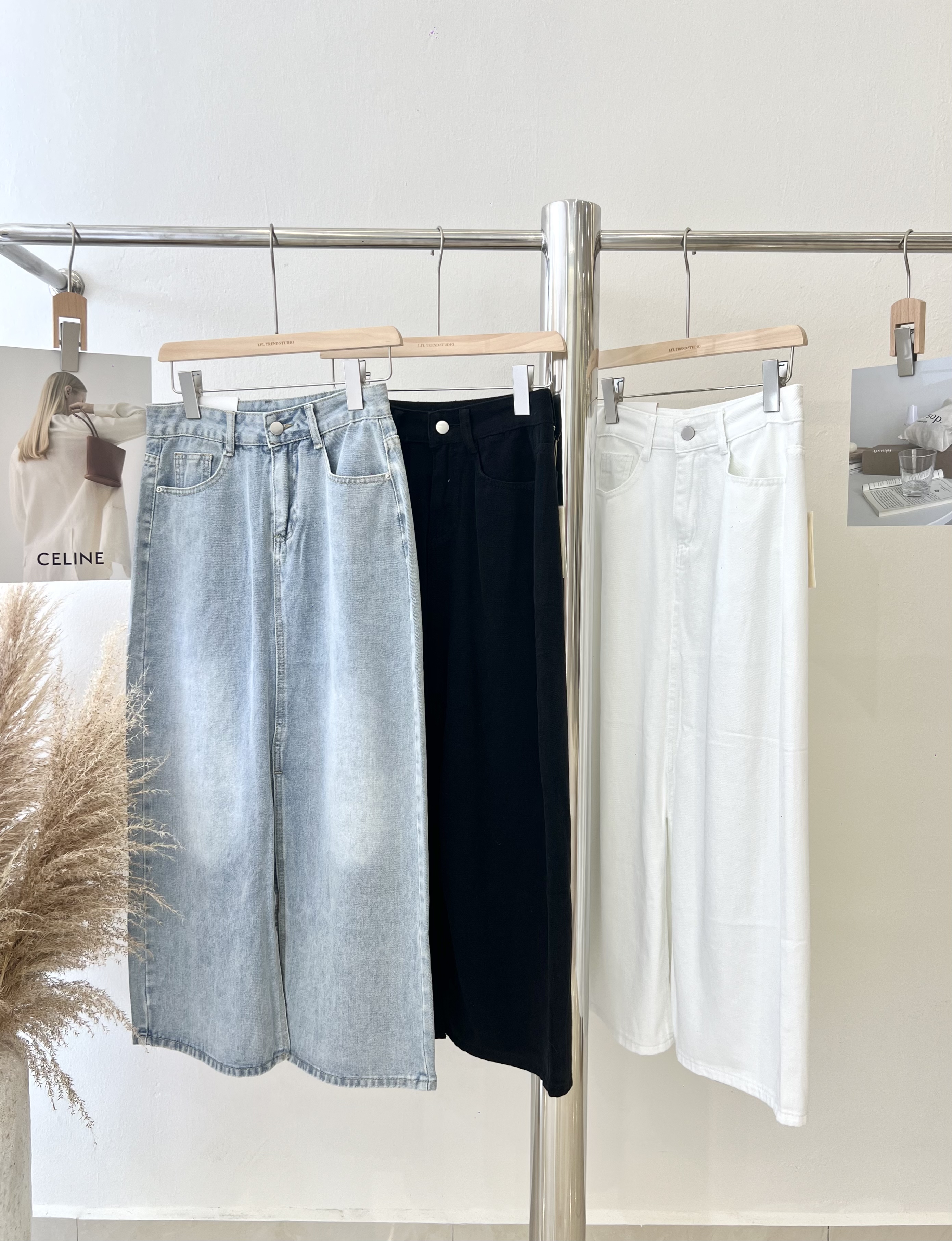 6867 爆款显瘦开叉半身裙