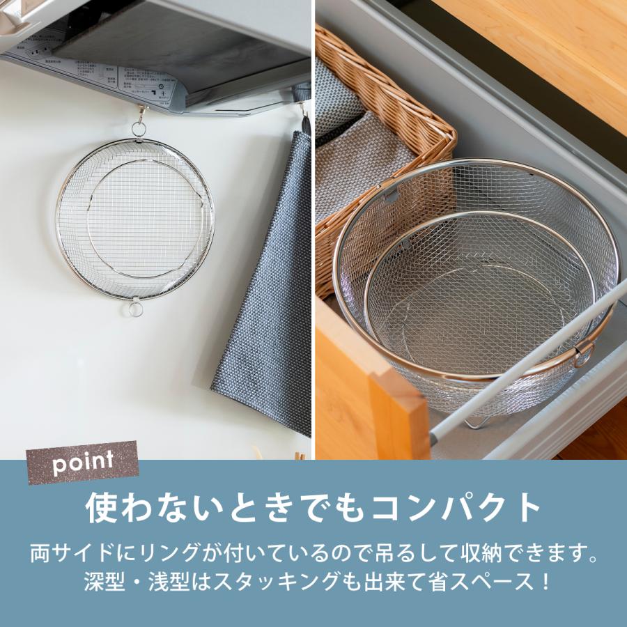 🔥🔥【日本製《BWS》18-8不鏽鋼圓形淺型瀝水籃】