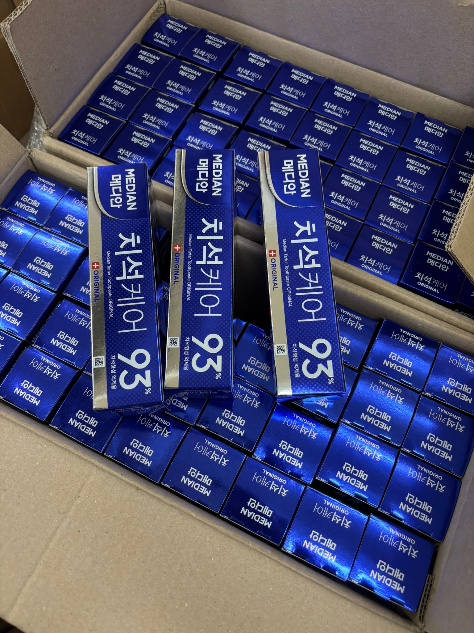 韓國Median93%強效淨白去垢牙膏120g×3支