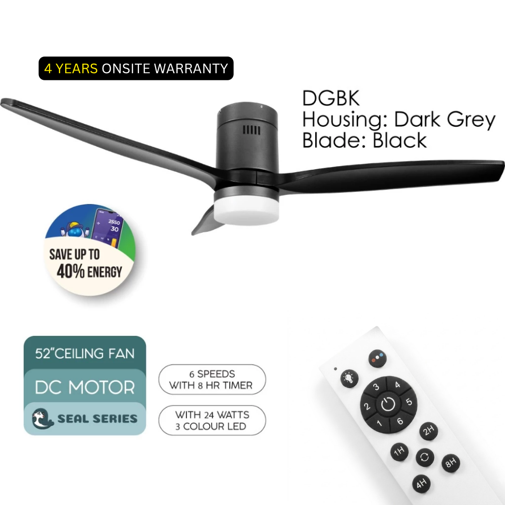 iFan 52in DC Motor Ceiling Fan 6 Speed Selection (IF8352) RU