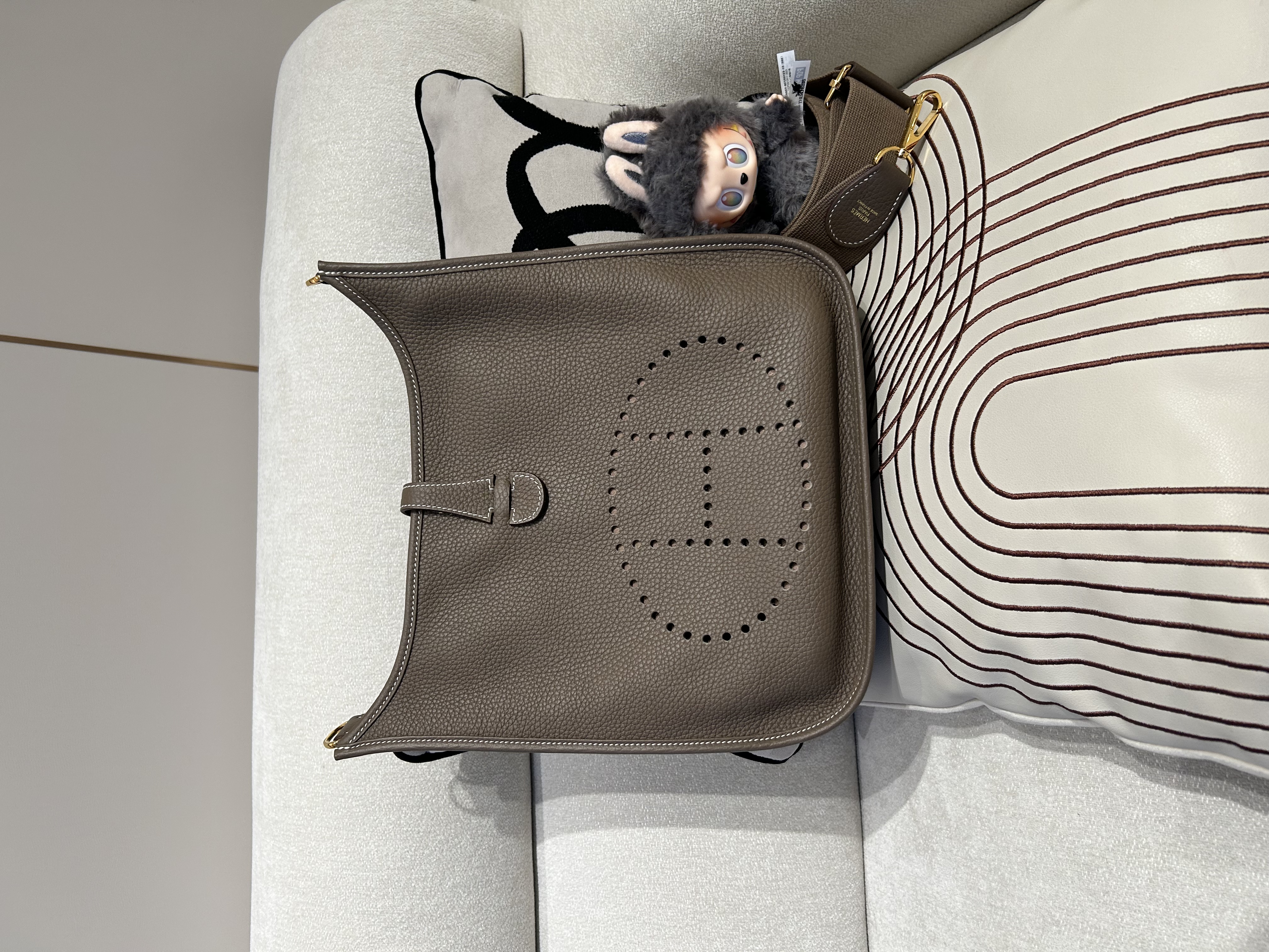 Hermes Evelyne 29 大象灰金扣 Stamp U 100%Authentic, 98%New ✅Dust bag✅Box