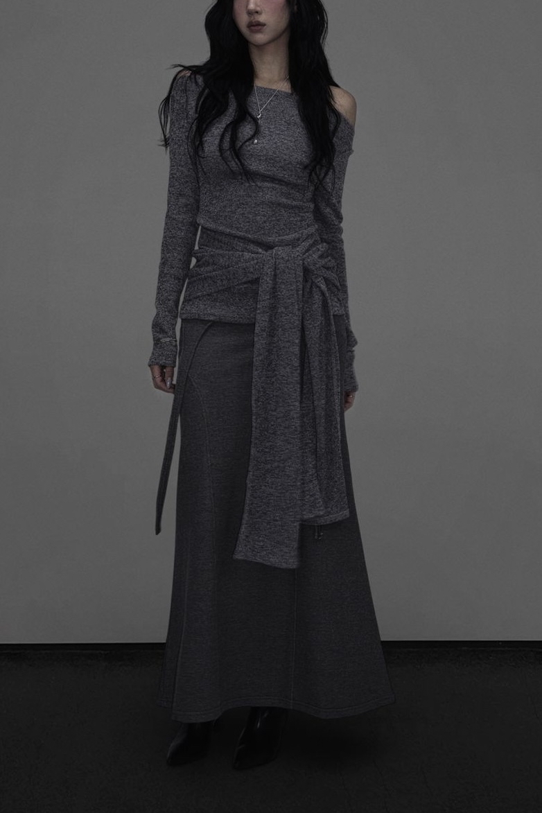 Off-Shoulder Tie-Waist Top