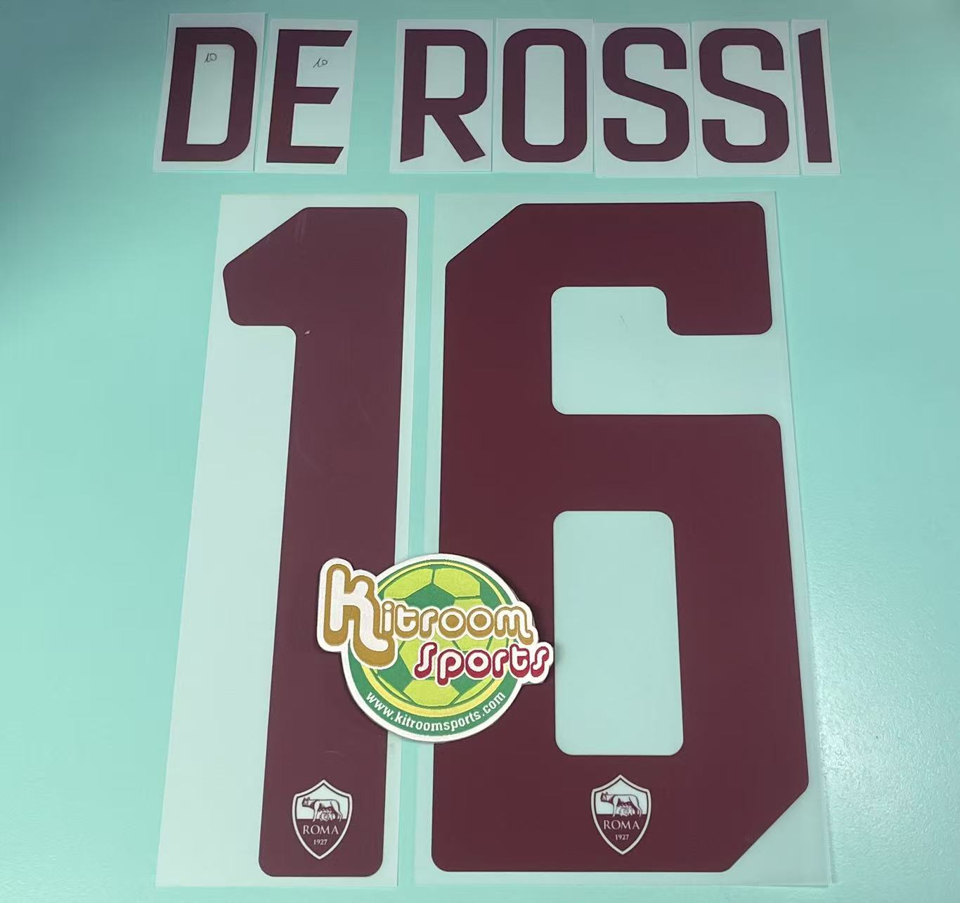 2017-18 Roma Away Nameset #16 DE ROSSI