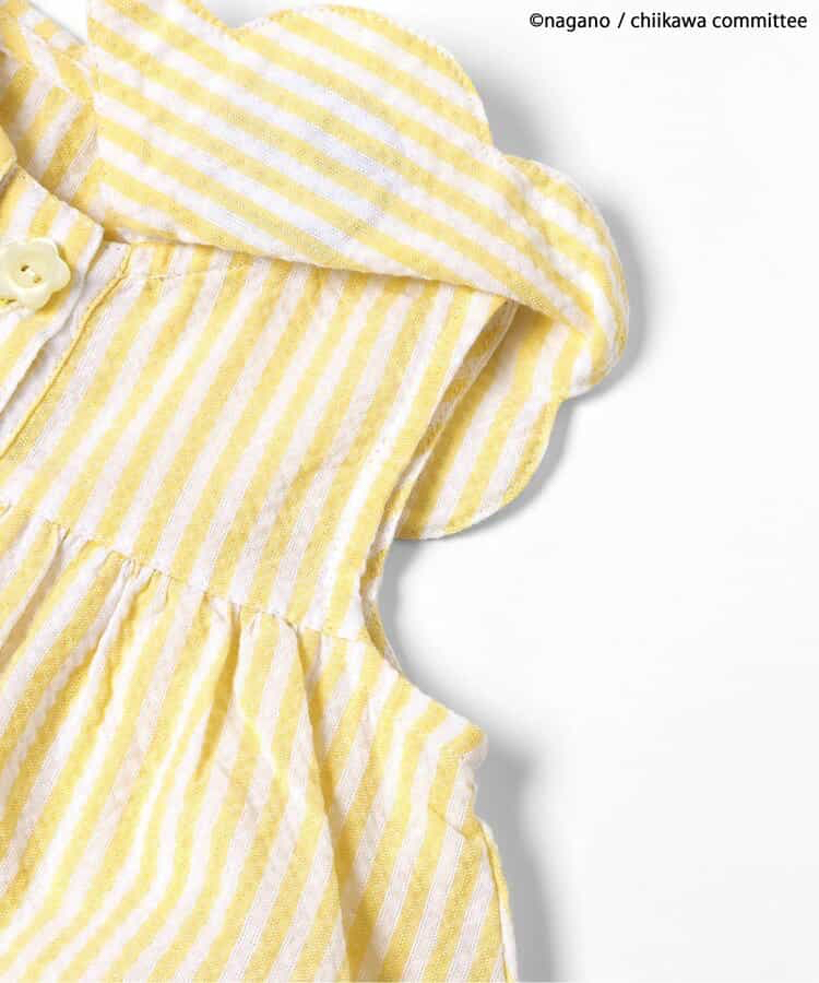 🇯🇵預訂 日本直送🇯🇵Apres les cours x Chiikawa系列人物刺繡貼花條紋翻領包屁裙