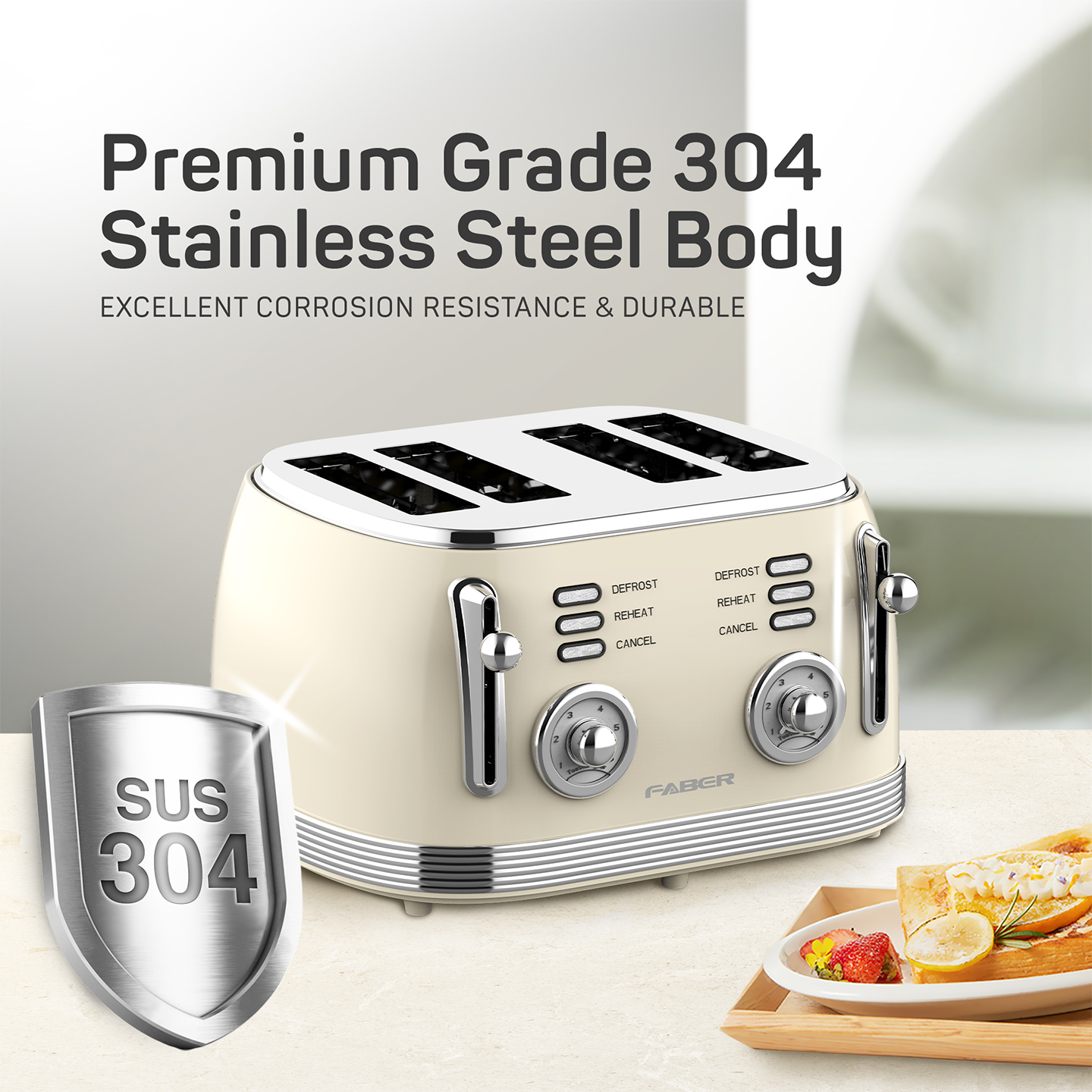 Faber Vintage Series Toaster FT V8504