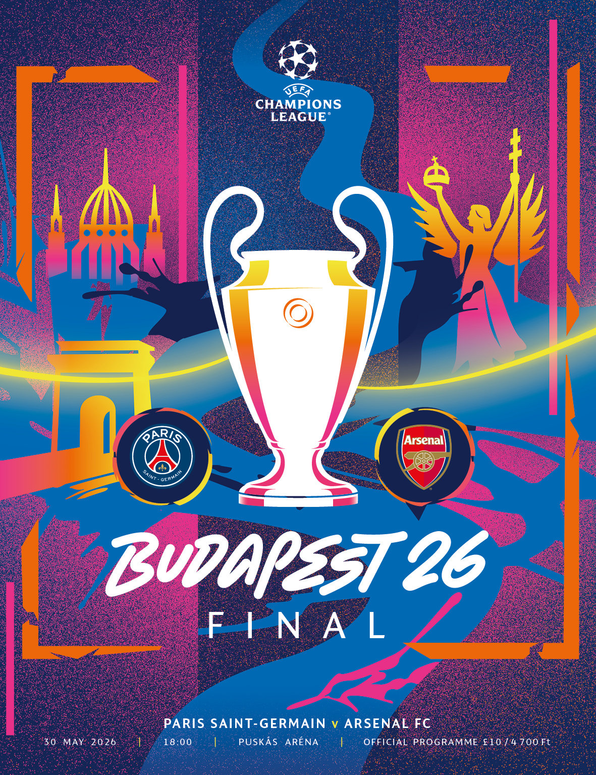 Arsenal v PSG 2026 UEFA Champions League Final 官方場刊