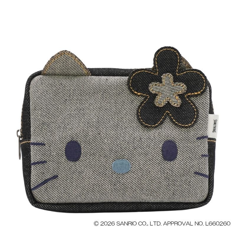 🎀【預訂】KItty 牛仔布化妝包
