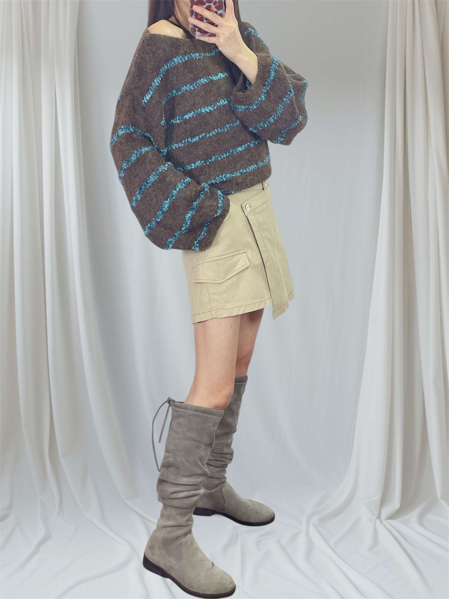 K5533 間線鬆身針織top