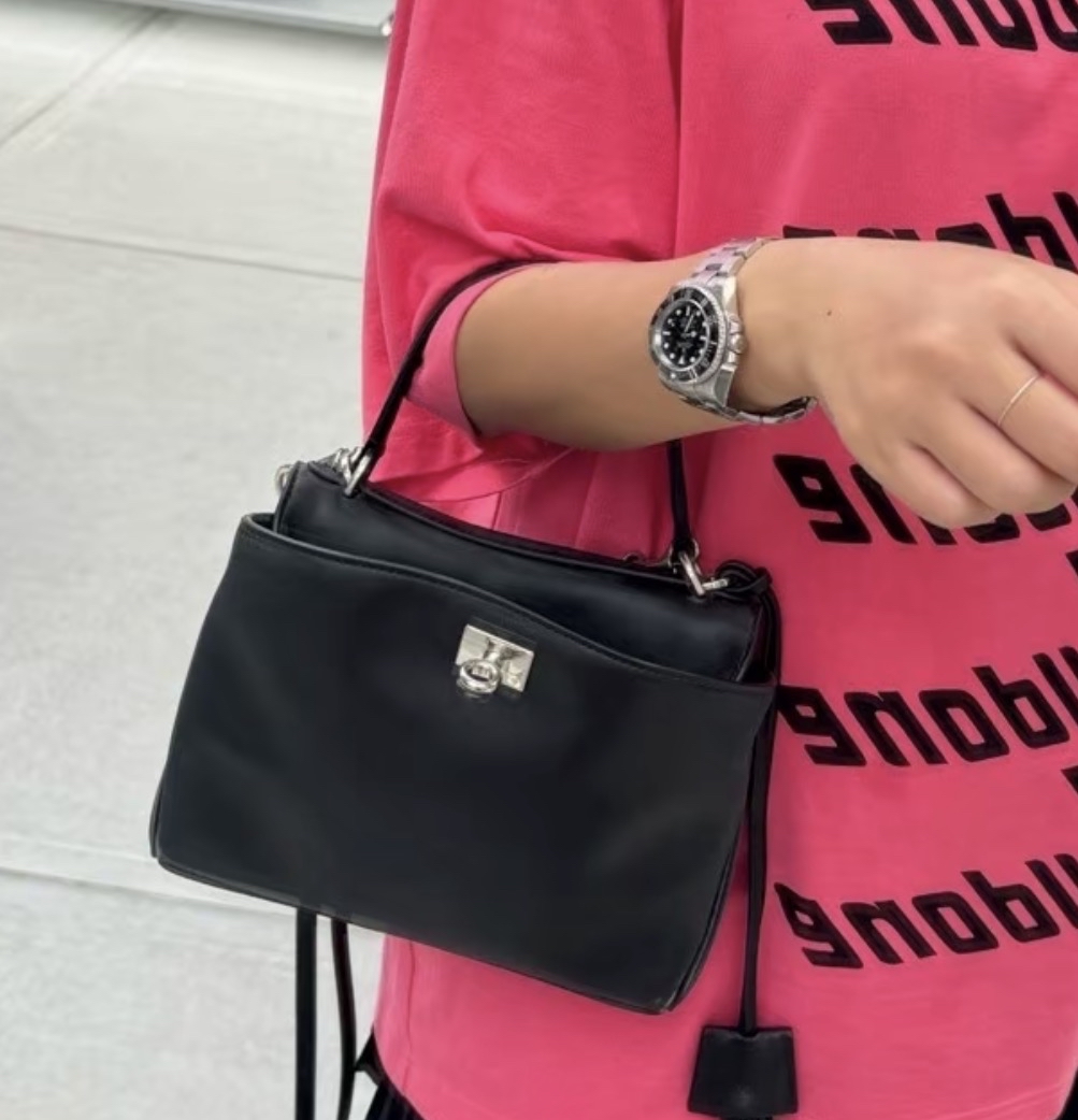 Balenciaga Rodeo Mini 巴黎世家熱門款Rodeo 黑色銀扣 mini
