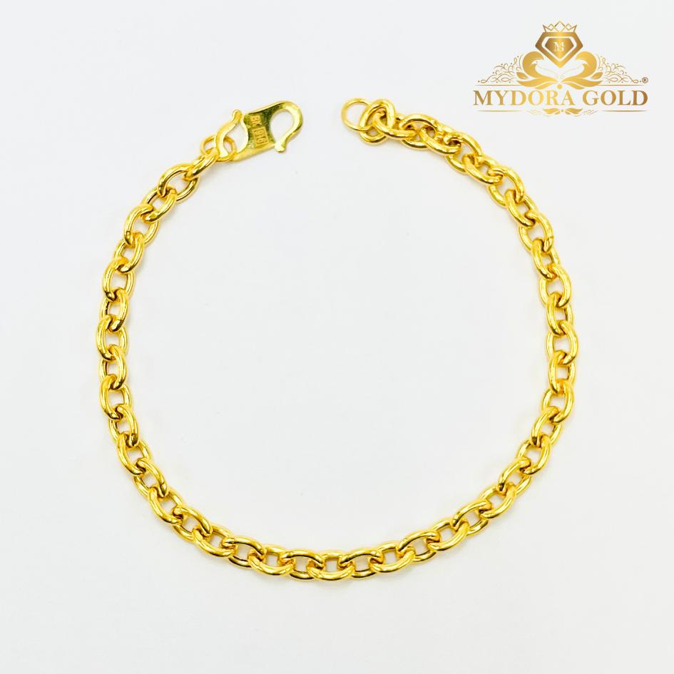 MYDORA Rantai Tangan Sauh Licin (2-4g+) l EMAS 916/22K