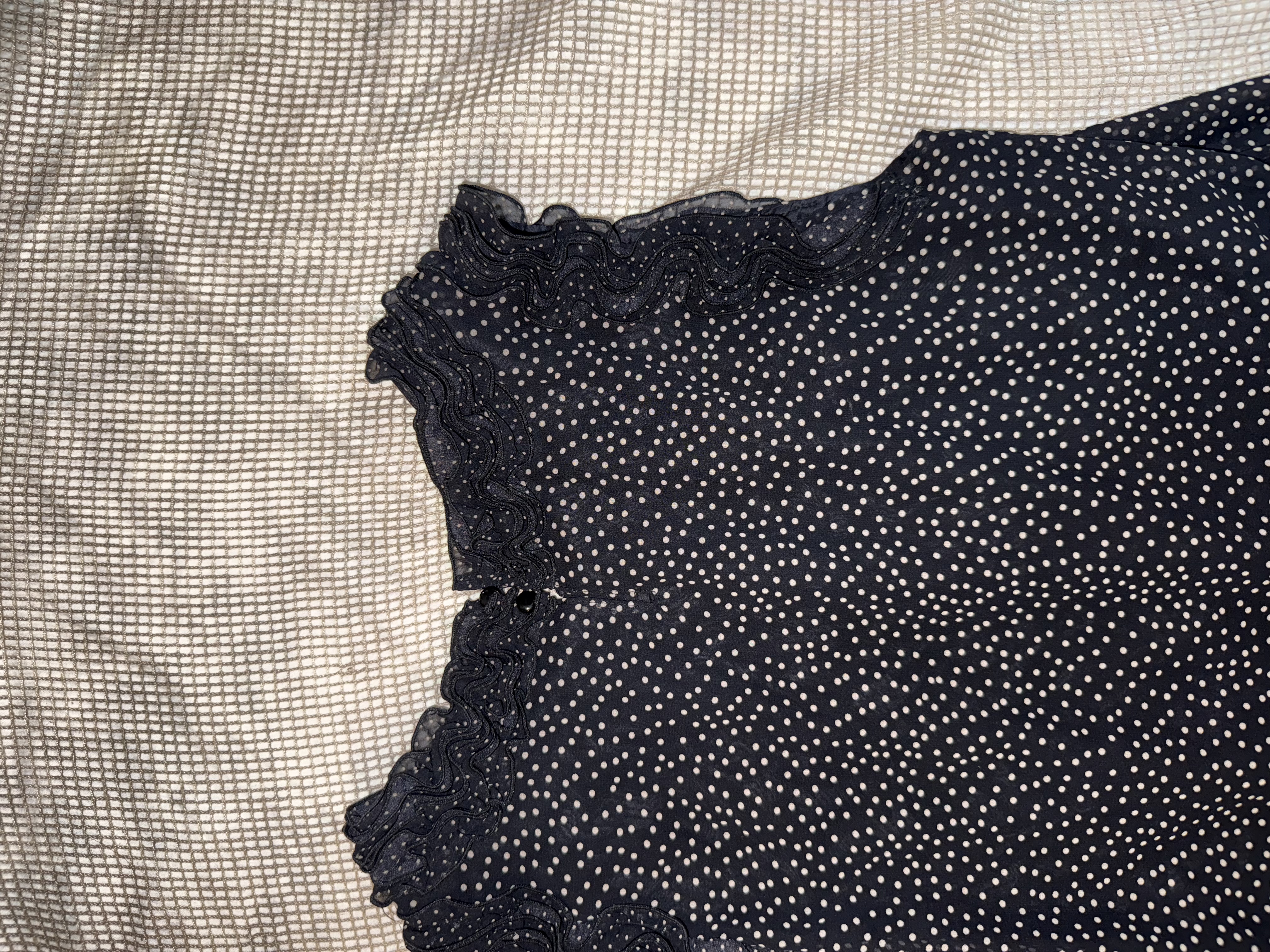 Nana Ruffled Polka Dot Top