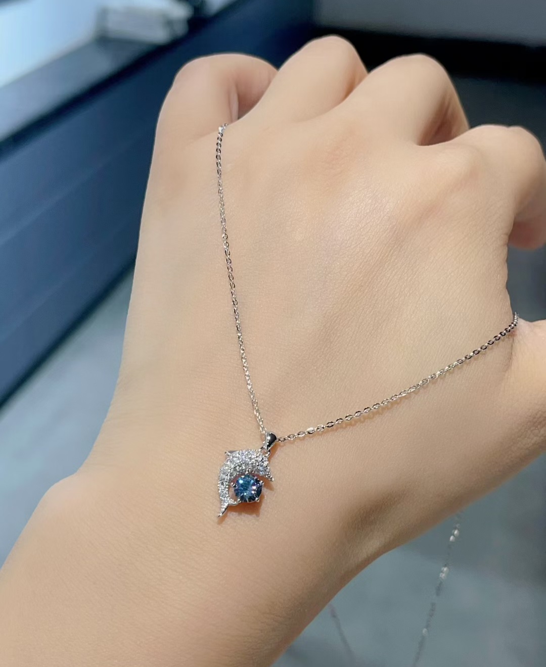 S925銀莫桑鑽項鏈