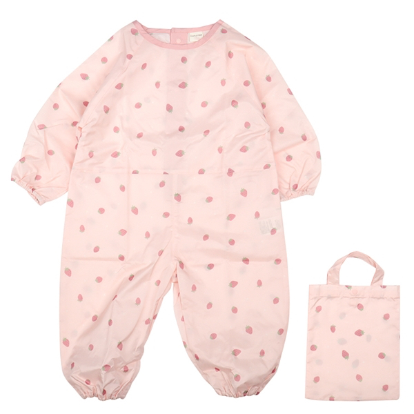 🇯🇵預訂 日本直送🇯🇵草莓滿印長袖沙灘服Messy Play遊戲衣