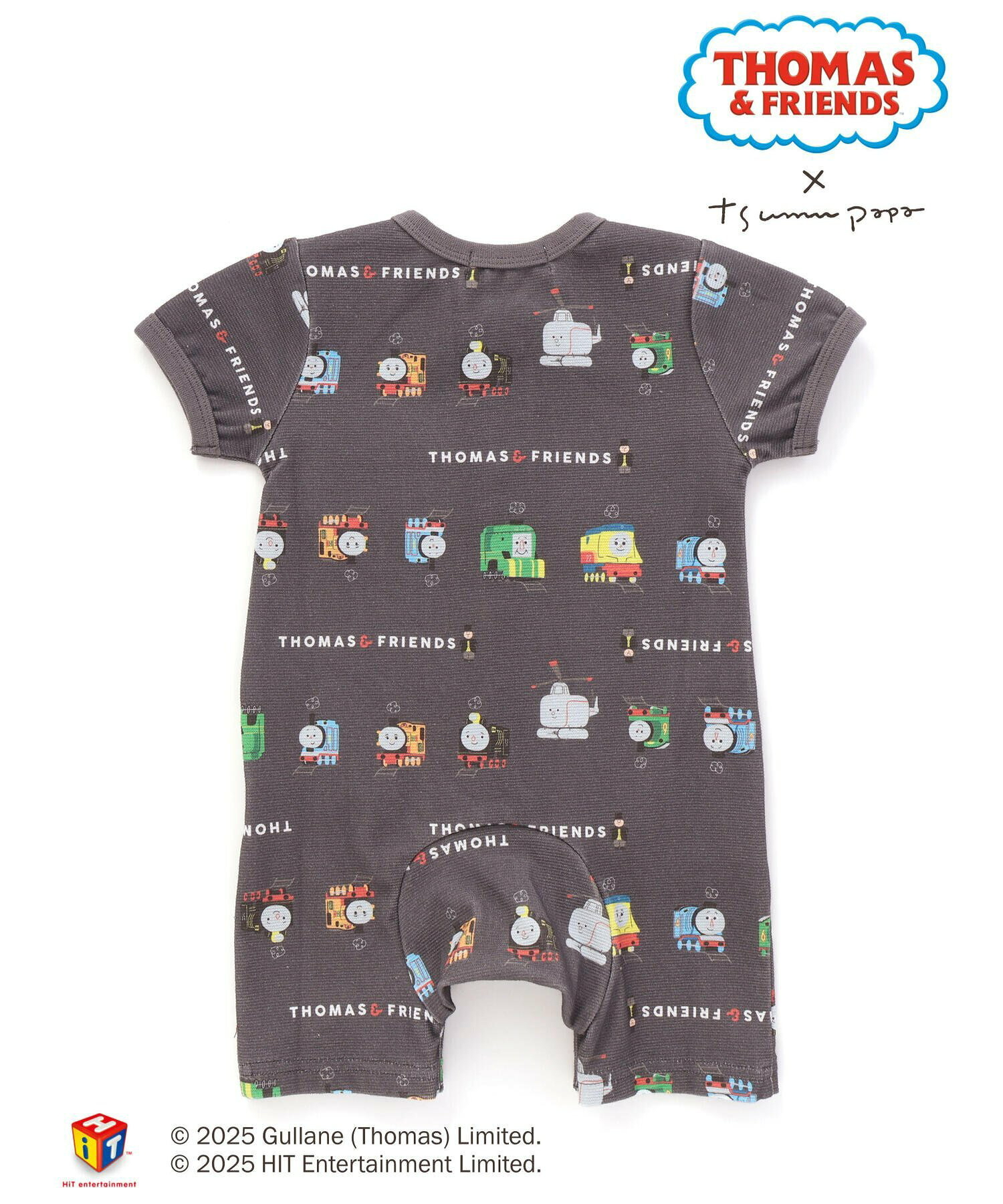 🇯🇵預訂 日本直送🇯🇵Slap Slip Baby x Thomas系列兩色小火車滿印口袋短袖連身服