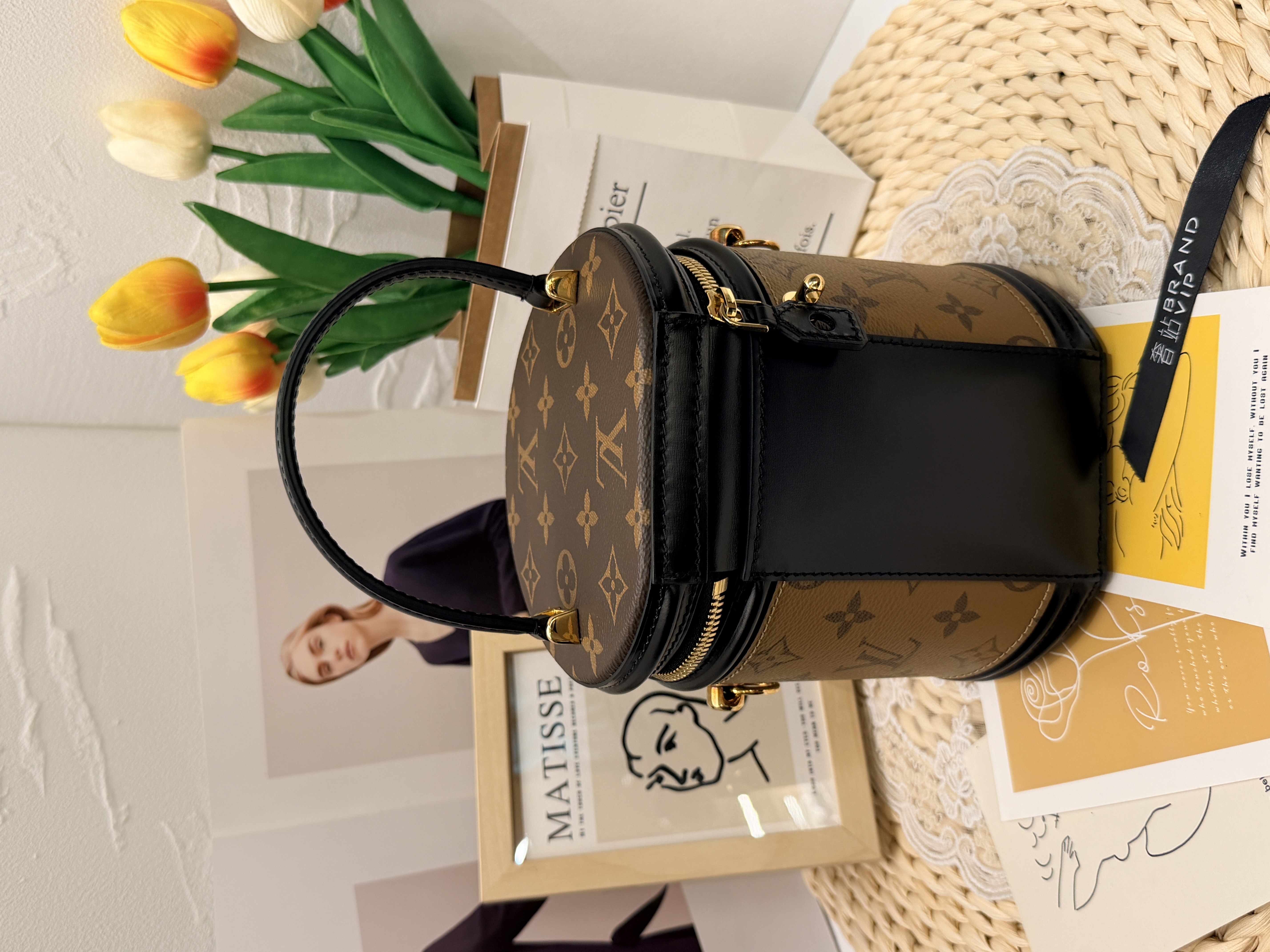 LV Monogram Reverse Canvas Cannes Bag(芯片款 近新閒置未使用）