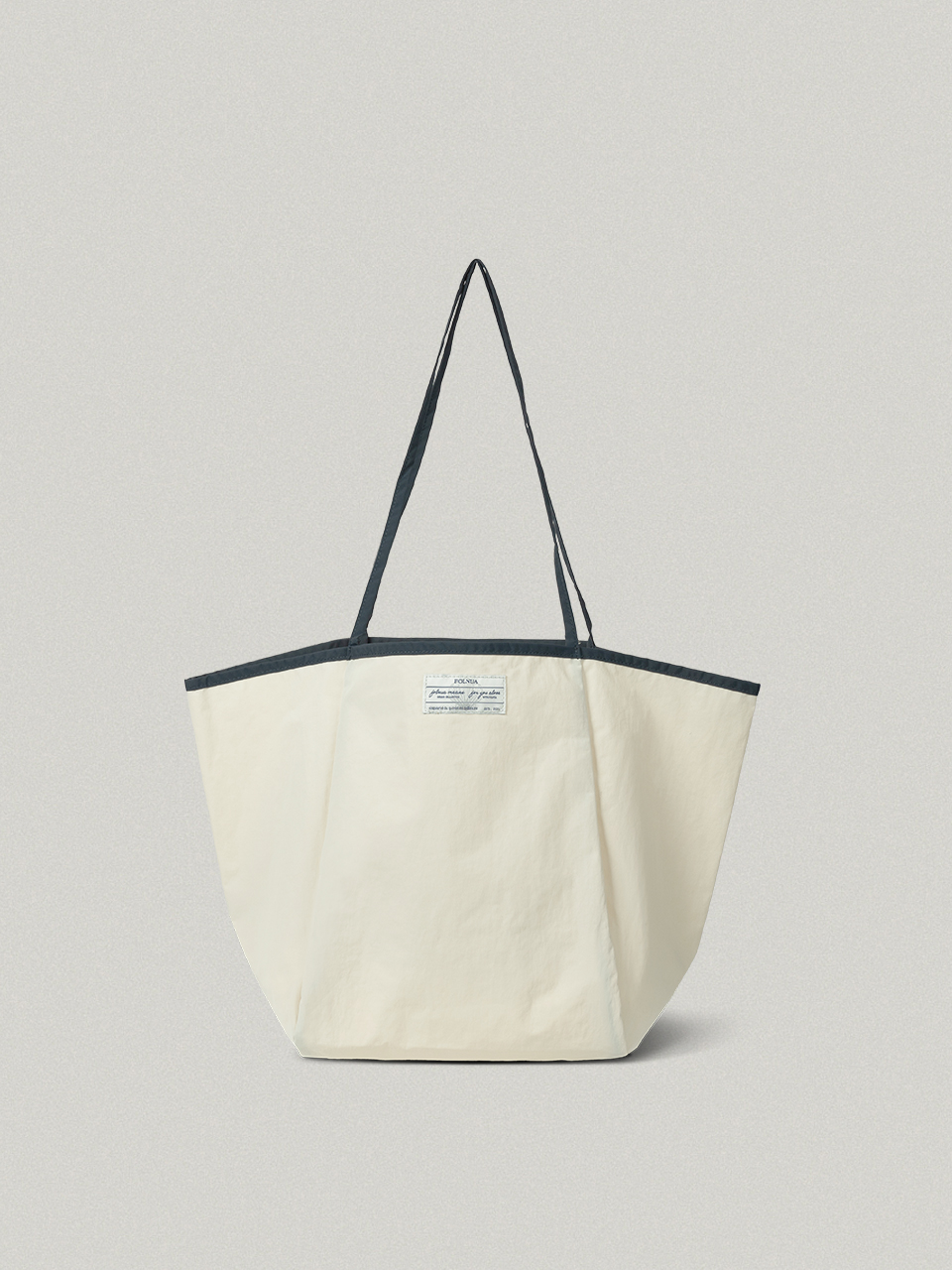 Mer Eco Bag - Nylon (Ivory/ Navy/ Brown)