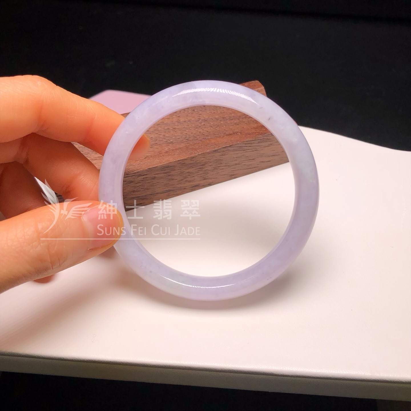 紫底芝麻花福鐲54.3mm