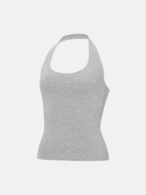 慵懶花瓣領Top 預購_Soft Halter Sleeveless by Grandeline