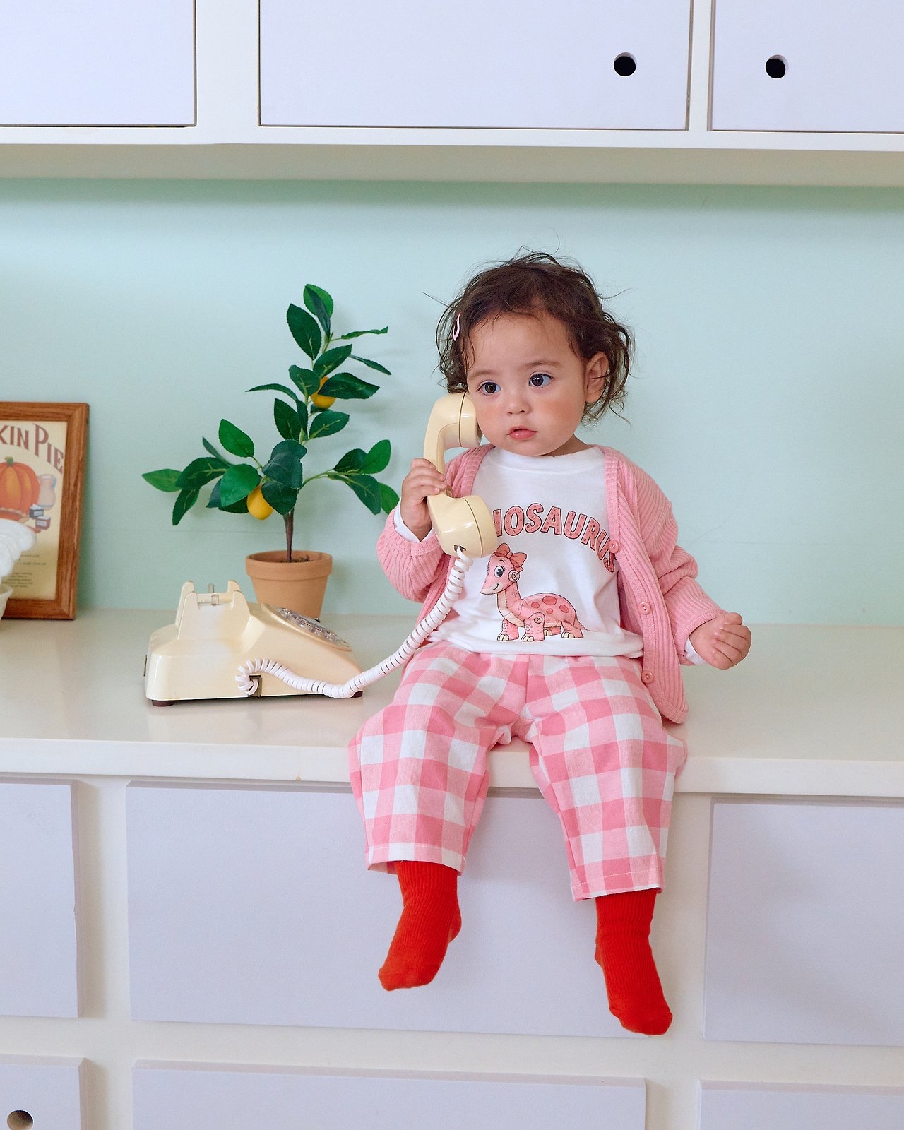OOTT | Robot dinosaur top and bottom clothes set 