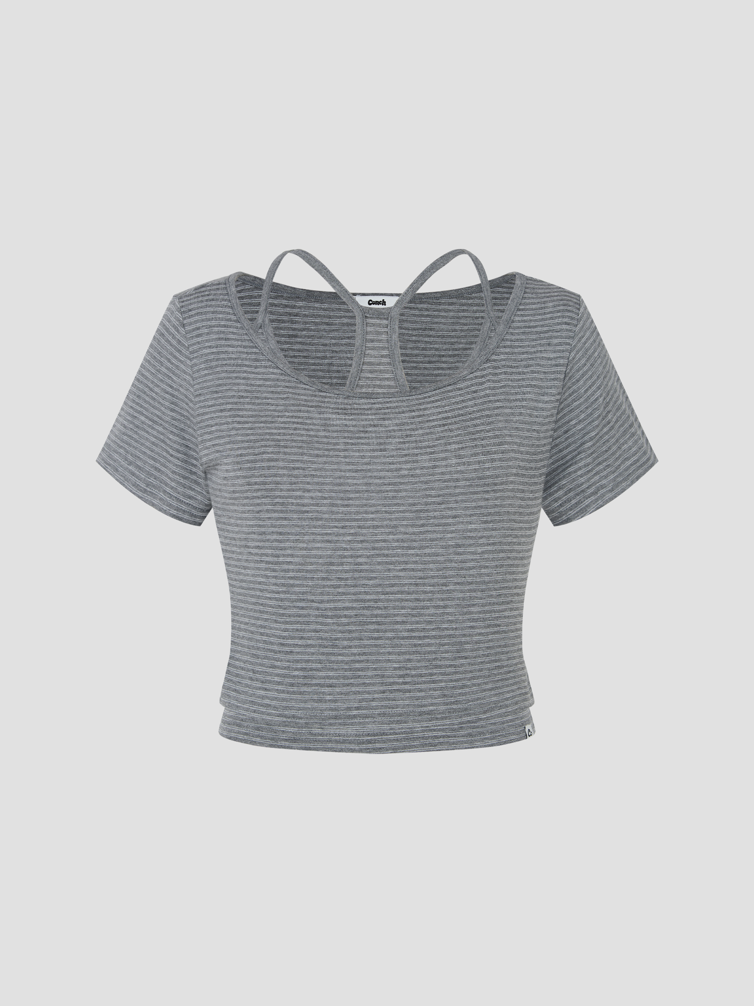 預購_Stripe Layered Sleeveless T-Shirt Set by Conch