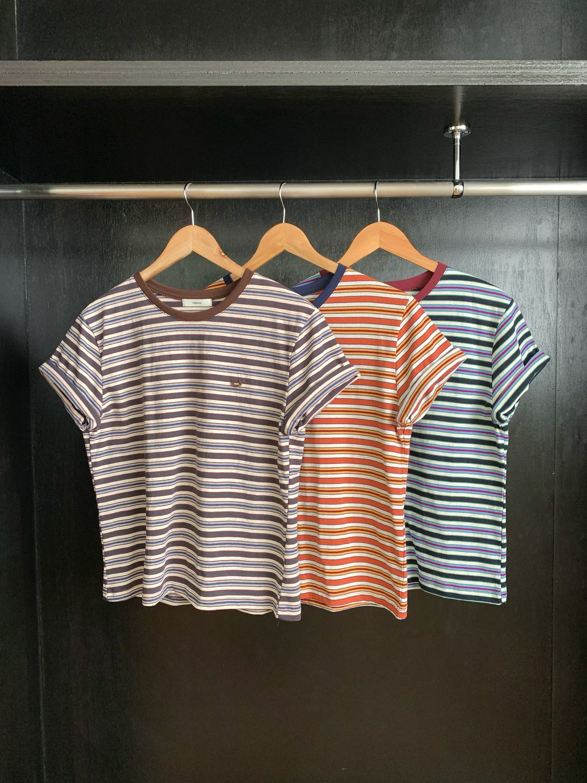 撞色領挺身間Tee