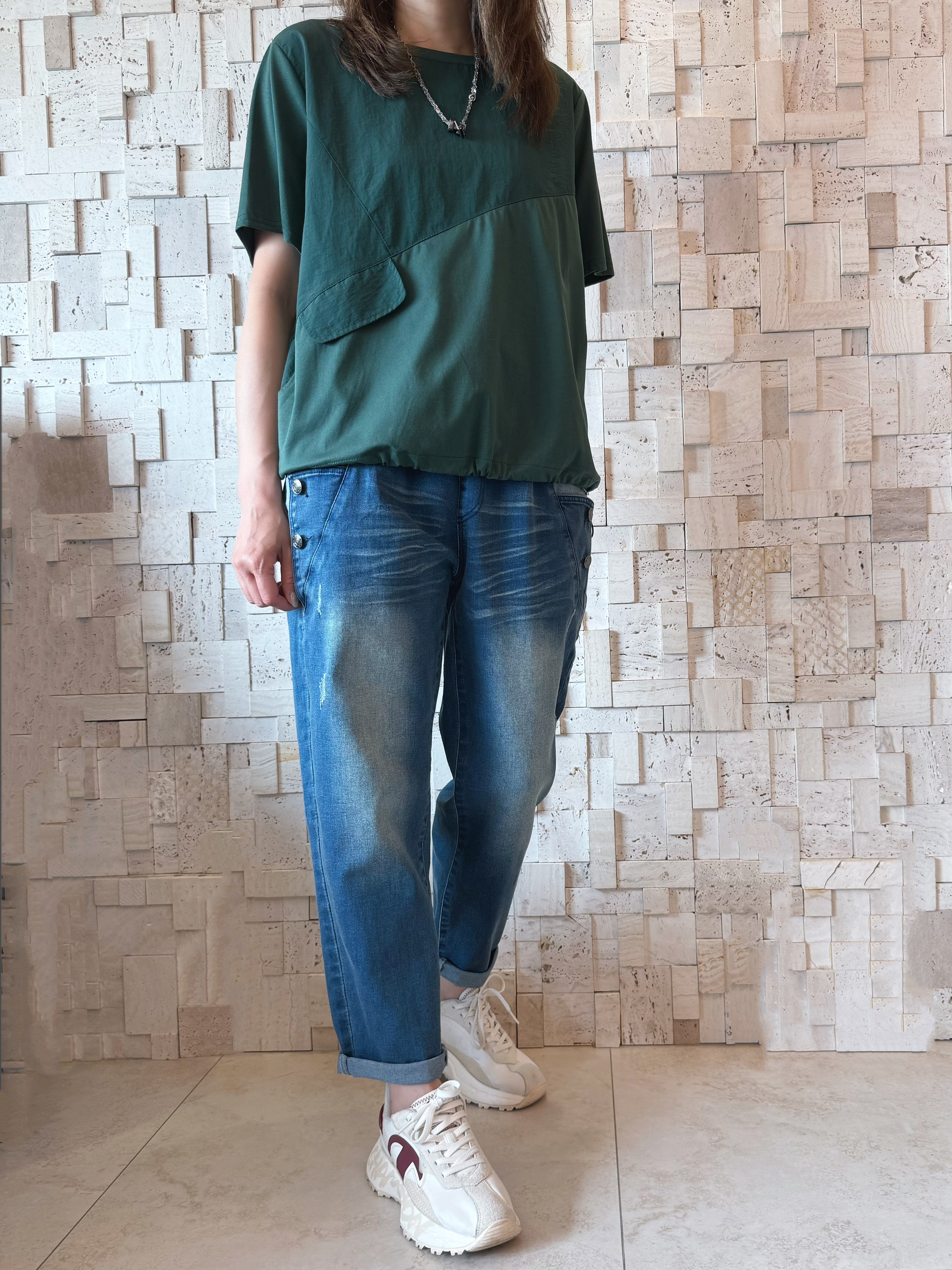 #2098 束帶拼布Top