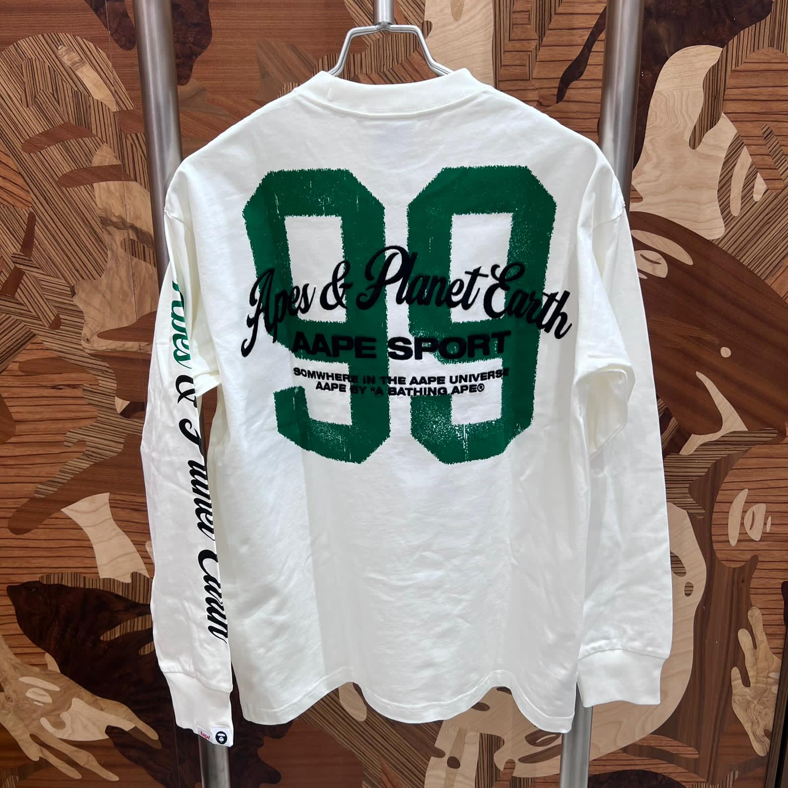 AAPE Relaxed fit AAPESPORTS logo long sleeve tee (1849) 寬鬆版