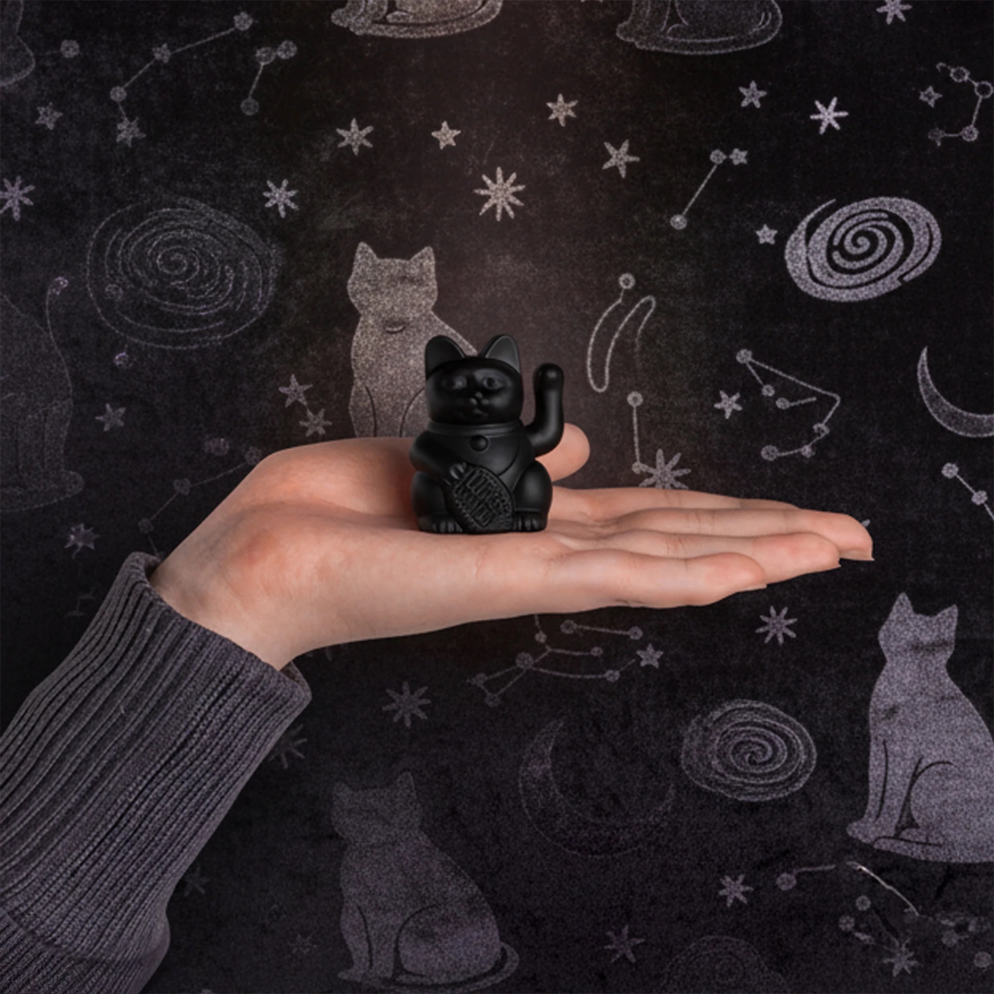 📦訂購 Donkey Products Lucky Cat Solar (Black) 黑色 招財貓