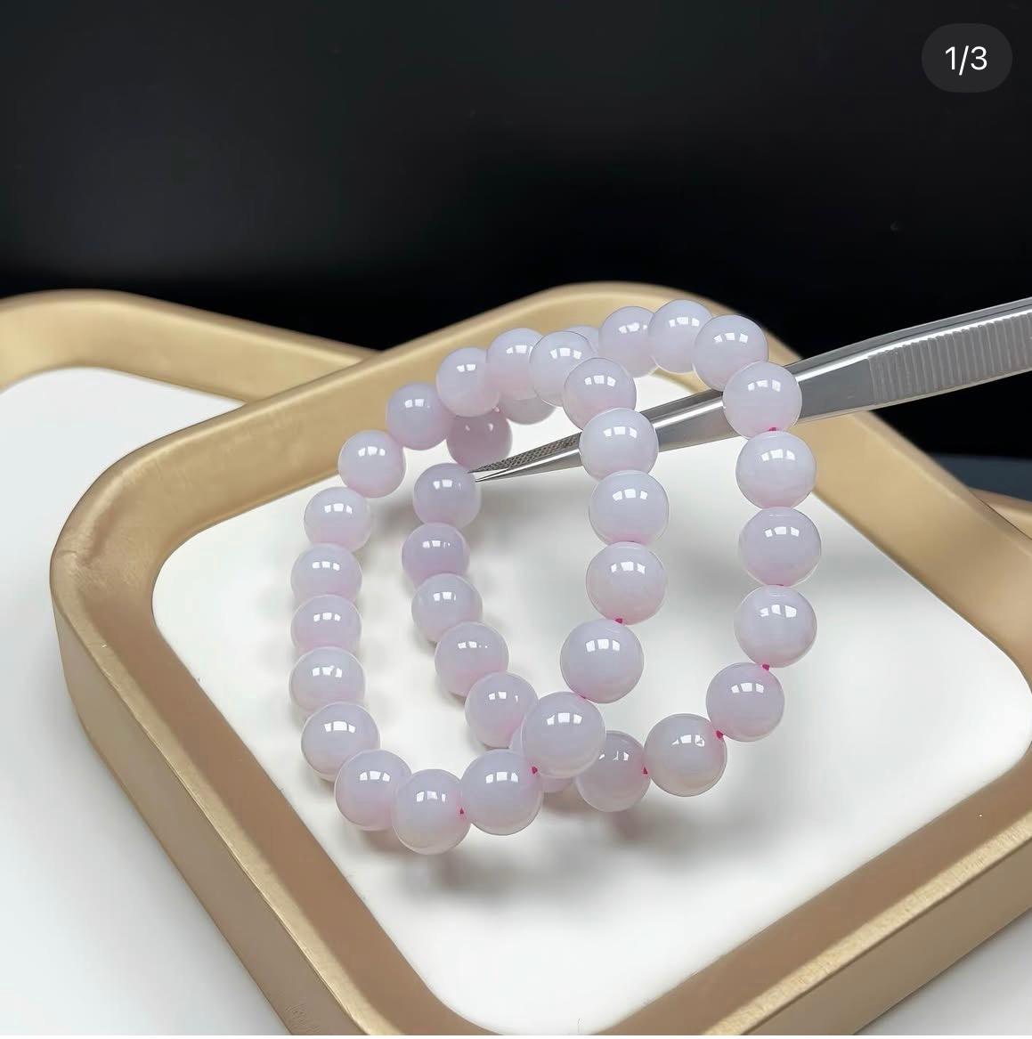 10mm 粉色翡翠手串