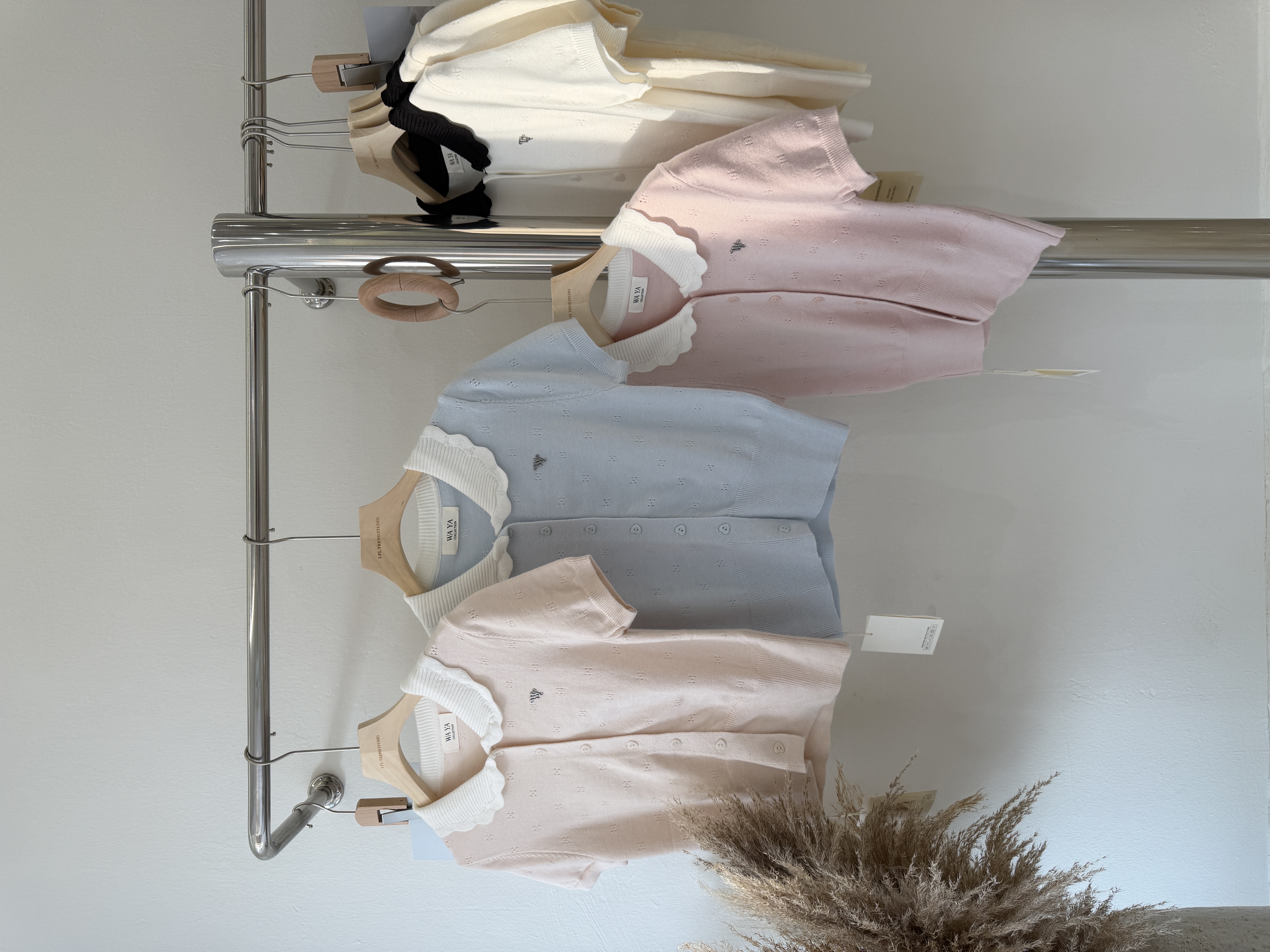 6520 韩系小香风撞色娃娃领短袖