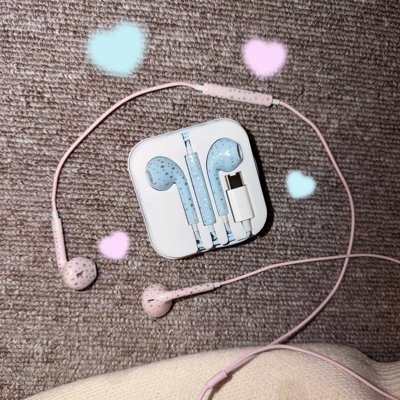 🇰🇷訂購｜Alomst Blue｜SNOW EARPHONES (Lightning (8-pin), C-Type)