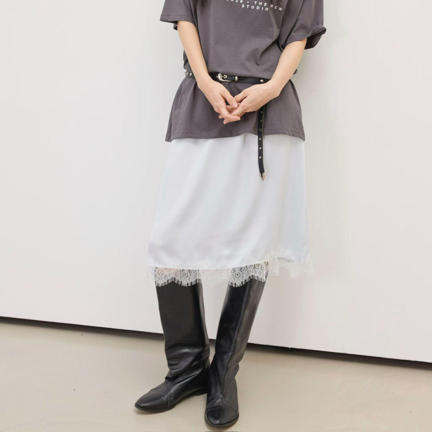 221132 喱士邊半截裙 腰 64-112 Hip 120長 62