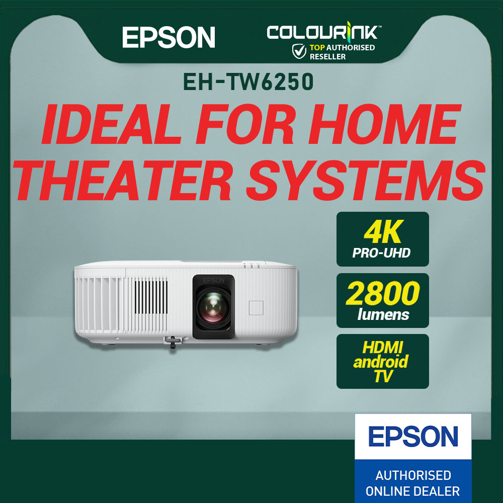 Epson EH-TW6250 4K PRO-UHD 3LCD Wifi Android TV Chromecast Home Theatre Smart Gaming Projector